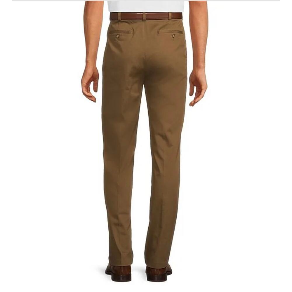 Roundtree & Yorke TravelSmart CoreComfort Flat Front Classic Fit Chino Pants - Picture 2 of 7